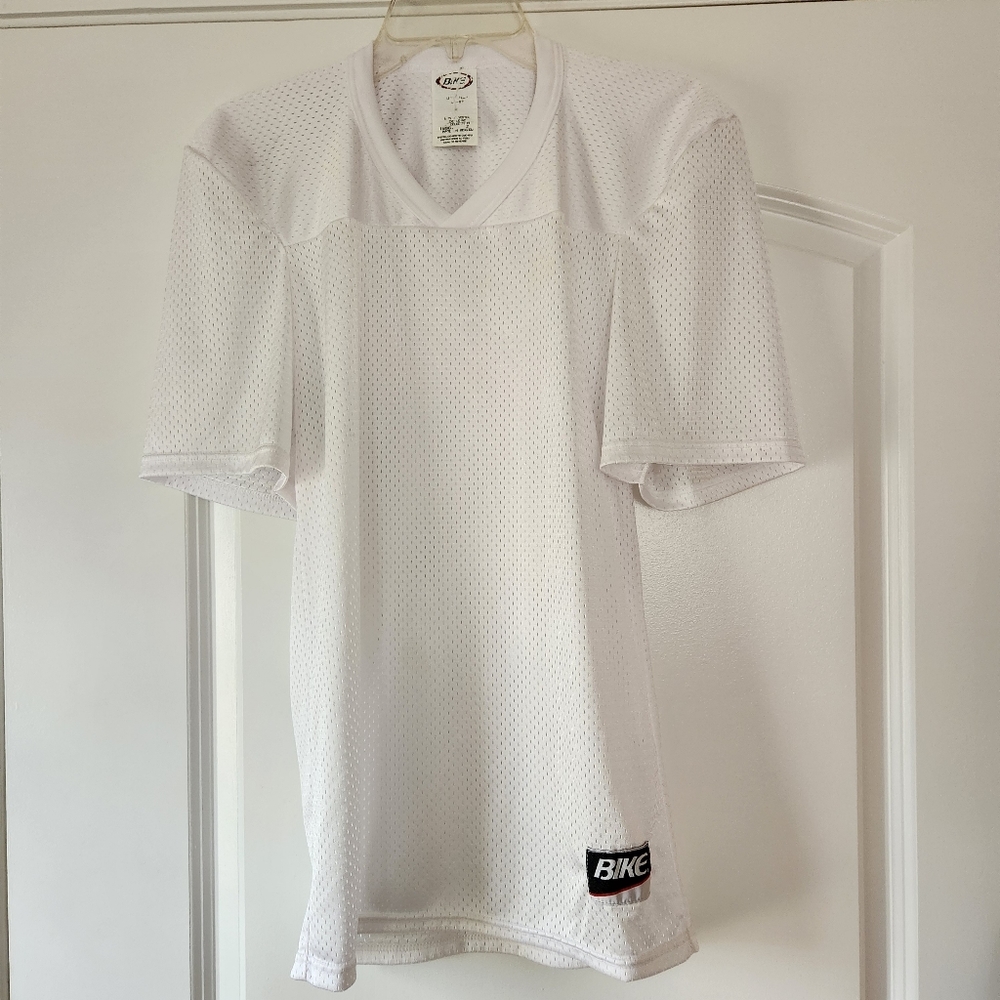 VINTAGE BIKE ATHLETIC COMPANY POLY MESH FOOTBALL SHIRT SIZE YOUTH LARGE